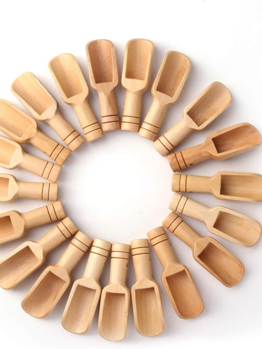 Small Wooden Scoops, Little Wooden Spoons for Jars,Bath Salts12PCS3 inches long
